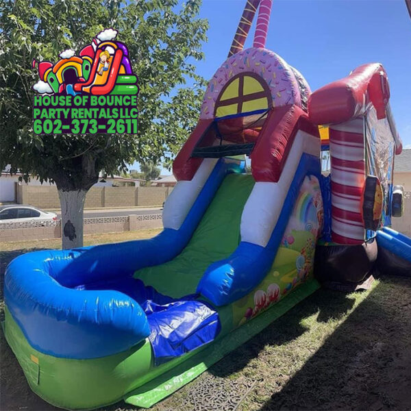 photo of a Candy Cane Combo Bounce House Rental (Wet/Dry) in Surprise AZ