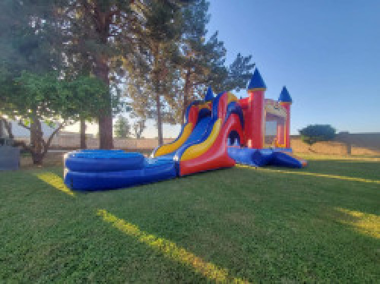 Red/Blue/Yellow Castle Combo Dry House of Bounce Party Rentals Surprise