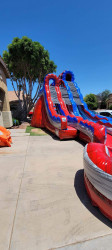 20' Blazin Curved Inflatable Dual Slide Rental Wet
