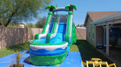 15' Tropical Inflatable Slide Rental Wet